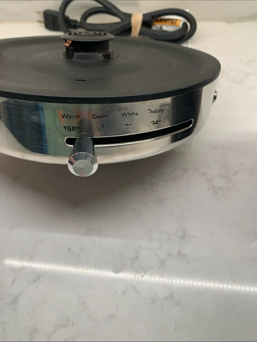RARE KitchenAid Glass Electric Tea Kettle with Silver Stainless